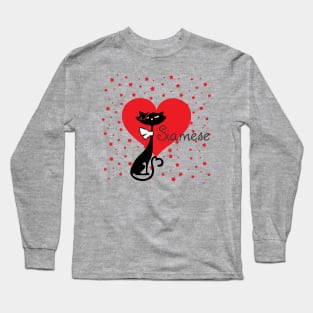Siamese Cat Lover Retro Long Sleeve T-Shirt